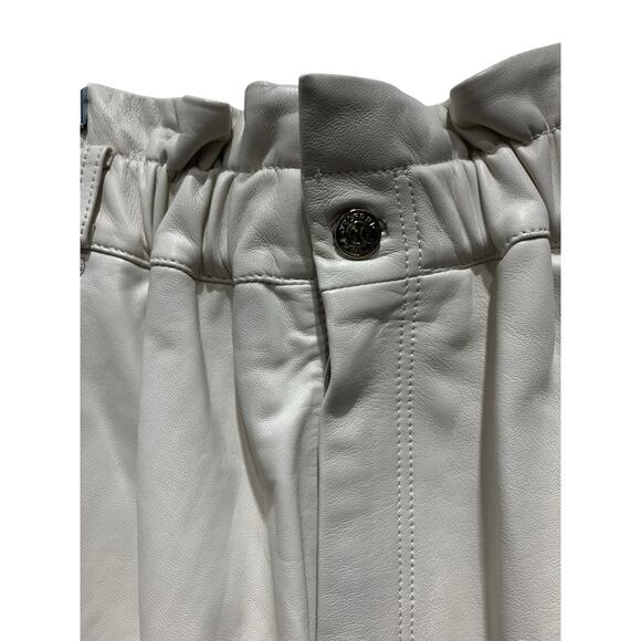 GRLFRND Leather Shorts SZ large white shorts NWOT‎ - Picture 5 of 6